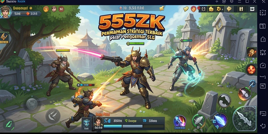 Tampilan gameplay seru dari 555ZK yang menggugah semangat.
