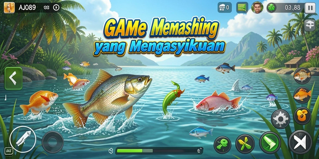 Screenshot AJO89 menampilkan pengalaman memancing yang seru dan menarik.