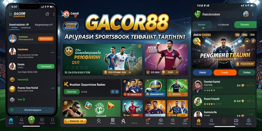 Tangkapan layar GACOR88 menampilkan tampilan pengguna saat bertaruh di Sportsbook.