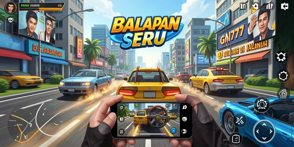 Gameplay seru dalam balapan GN777 dengan grafis menawan.