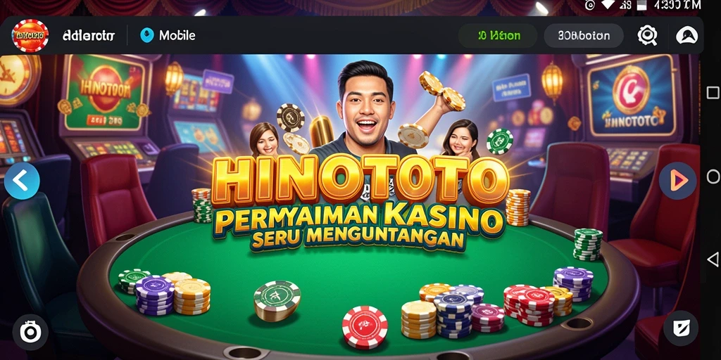 Screenshot gameplay HINOTOTO menampilkan aksi seru permainan Kasino.