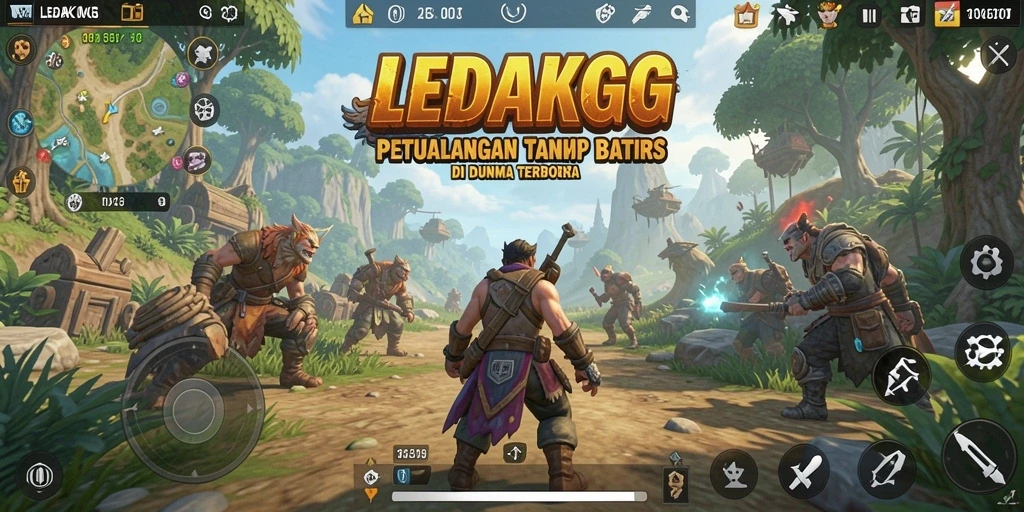 Tangkapan layar menunjukkan suasana eksplorasi dalam game Open World.