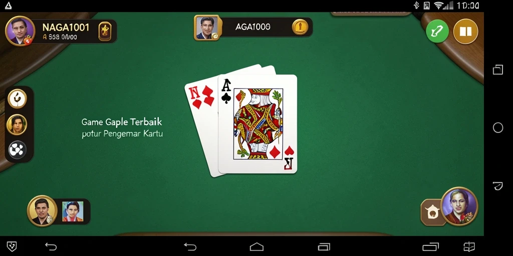 Tampilan gameplay seru NAGA1001 dengan kartu Gaple.