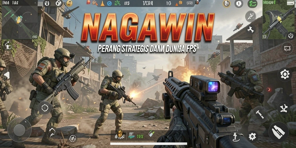 Tampilan gameplay NAGAWIN yang mendebarkan dan penuh aksi.
