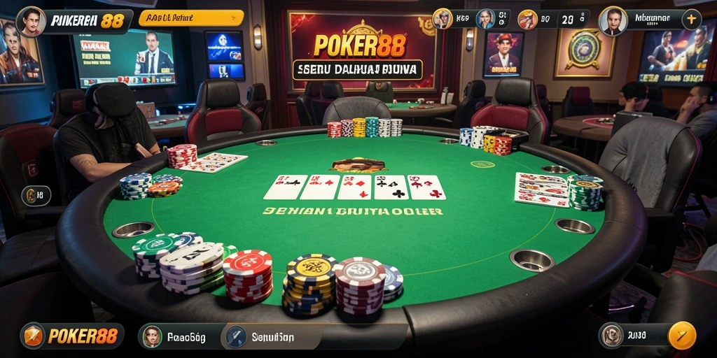 Tampilan gameplay <strong>POKER88</strong> yang memikat dan penuh aksi.
