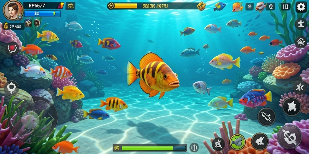 Gameplay seru Tembak Ikan dengan grafik menawan.