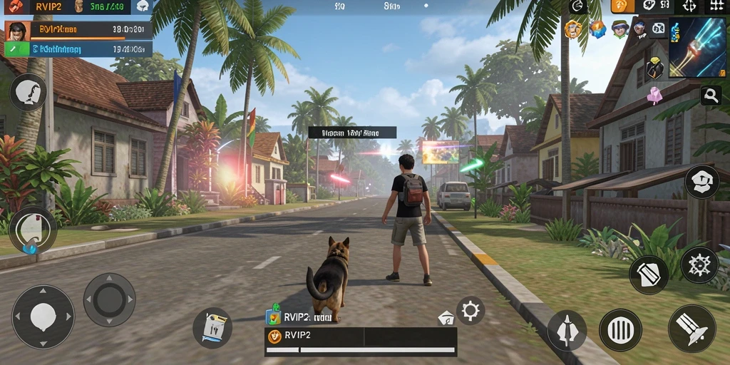 Tangkapan layar gameplay RVIP2 yang menunjukkan dunia Simulation yang hidup.