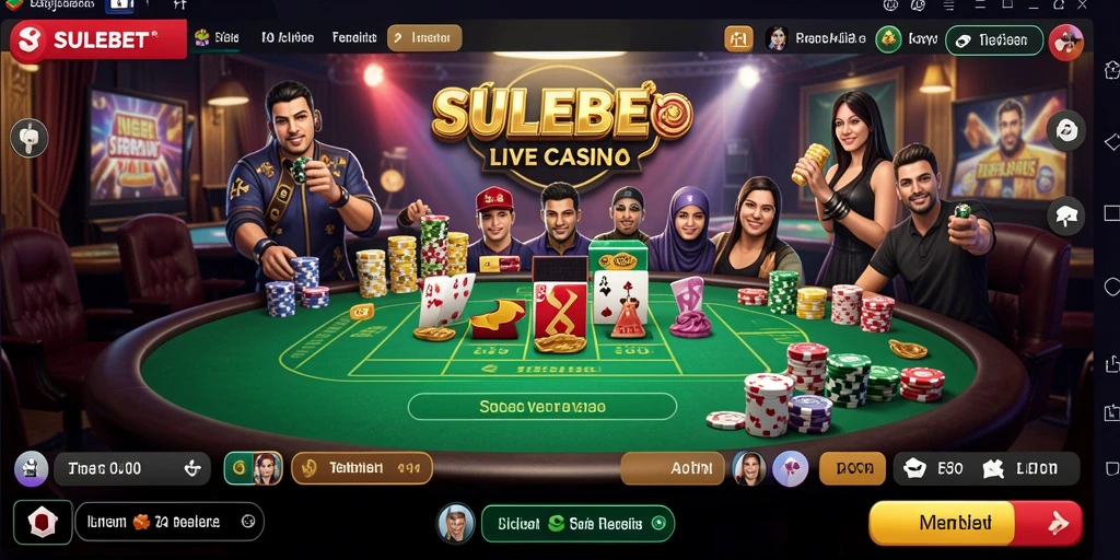 Gameplay Live Casino SULEBET yang menarik dan interaktif.